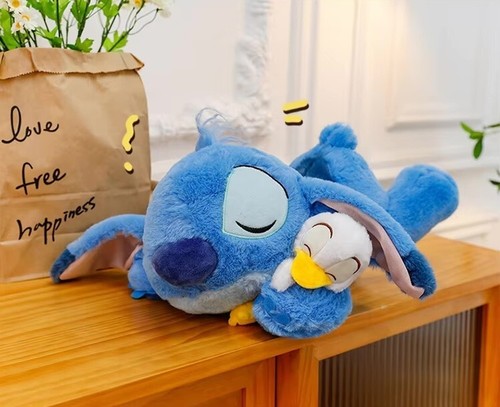 Disney Lilo & Stitch Plush Stitch & Duck Laying Stuffed Fluffy Pillow Soft Toy - Picture 2 of 19