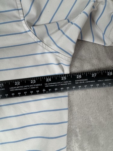 Camisa polo Peter Millar Summer Comfort para hombre XL azul a rayas manga corta - Imagen 5 de 10