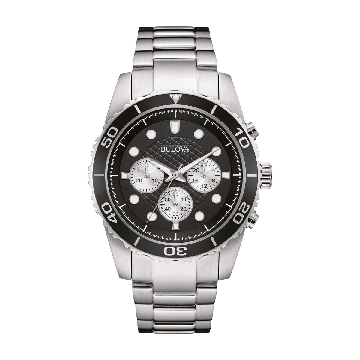 Bulova Mens Classic Chronograph Quartz Silver Stainless Steel