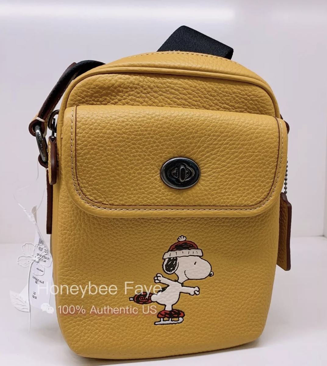NWT Coach X Peanuts MEN'S Heritage Crossbody With Snoopy Motif