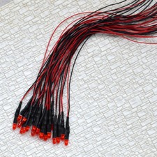 15 x Pre Wired 3mm Red Auto Flashing blink LE...