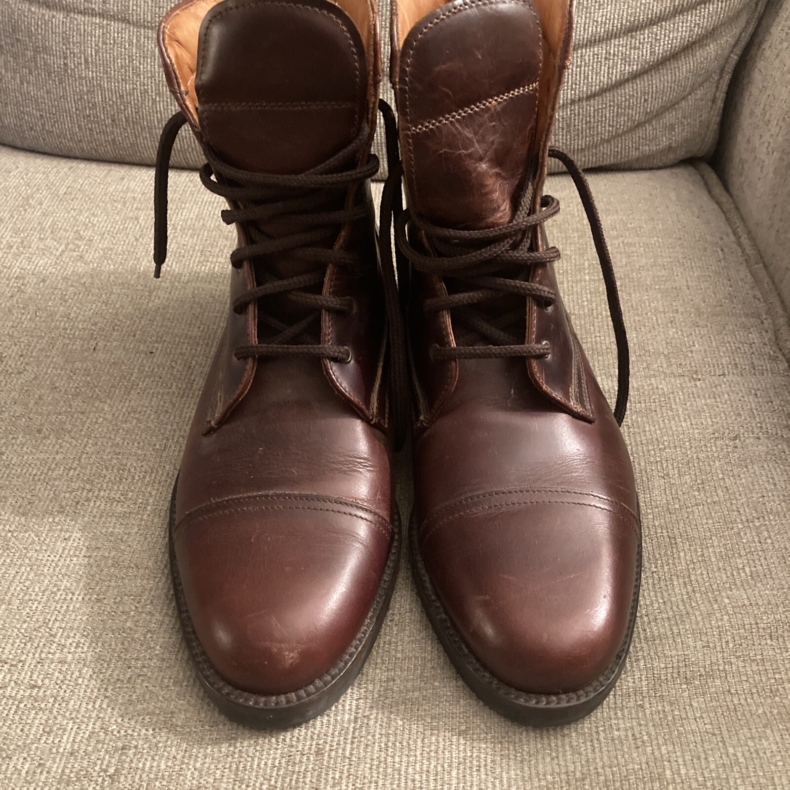 J&M Boots Johnston Murphy Made In Italy Leather Brown… Gem