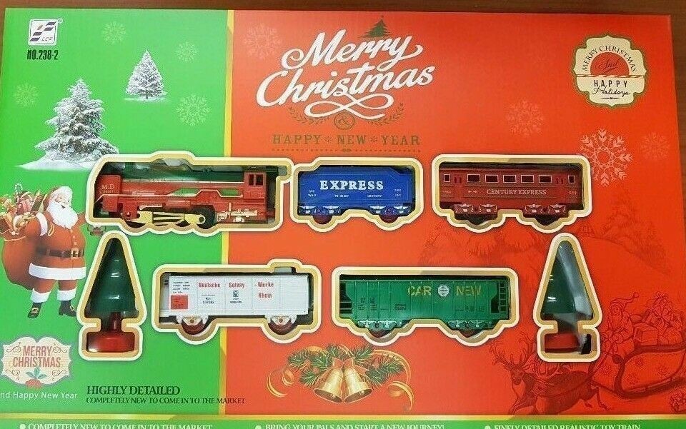 LARGE CHRISTMAS TRAIN SET TOYS TRACK LIGHT XMAS GIFT eBay