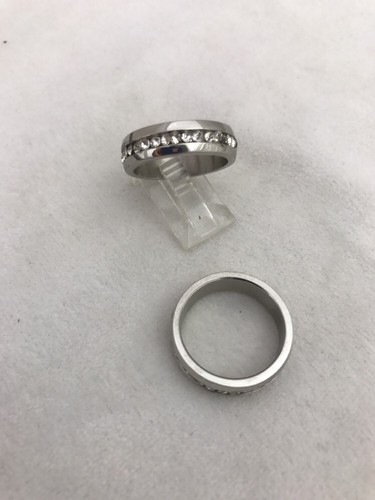 Acero inoxidable ~ CZ banda de eternidad tamaño 8 3/4" fila única - Imagen 3 de 9