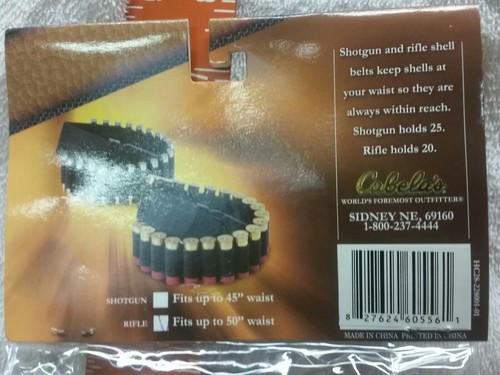 Cabelas Black Rifle Cartridge Shell Belt Hunting Shooting Ammo - Picture 3 of 3