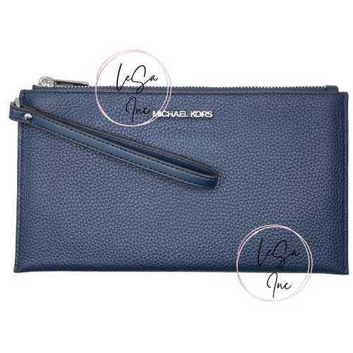 MICHAEL KORS Women's Large Leather Slim Wristlet Pouch Clutch - Picture 16 of 55