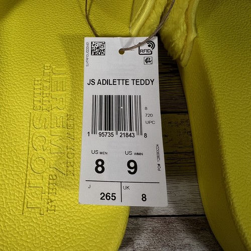 Adidas x Jeremy Scott Adilette Bear Slides Yellow Q46582 Men's Size 8 Women's 9 - Picture 6 of 8