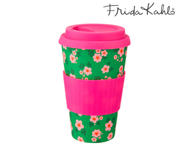 Sass /& Belle Frida Kahlo Boho Fiesta Flower Reusable Bamboo Eco Coffee Cup