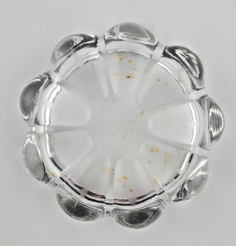 Vtg Indiana Glass Ashtray Round, Fluted 1970's - Picture 3 of 5