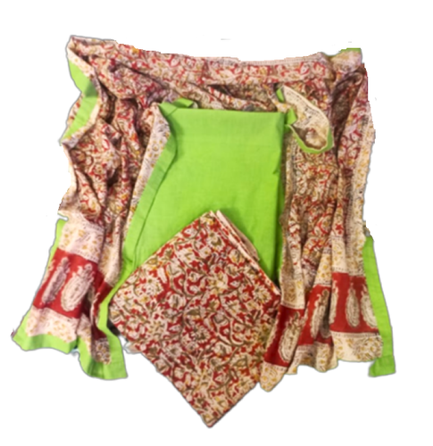 Indian Pakistani Cotton Kalamkari Handloom Salwar Kameez Ethnic Dress Material - Bild 2 von 5