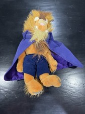 Disney Store Beauty and the Beast Stuffed Plush The Beast Purple Cloak Cape 14"