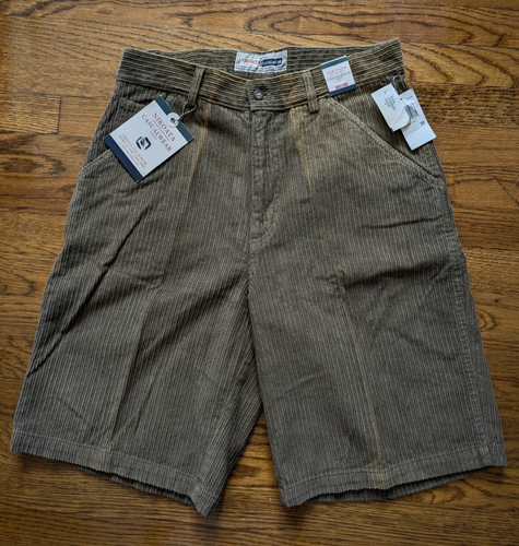 Vintage Nikoata Cordshorts Herren Gr. 32 neu mit Etikett Deadstock Grunge braun sonnenverblassen 90er