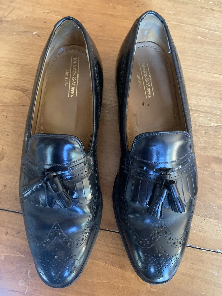 Johnston Murphy Limited USA Black Kiltie Tassel Wingtip  display picture 3