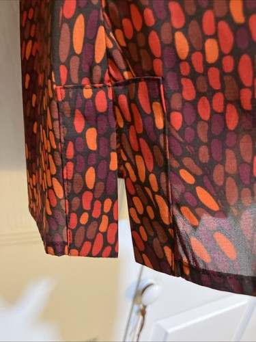 Chadwicks of Boston Blouse Size 10 Colorful Knotted Front Tailored w Side Zip - Picture 19 of 19