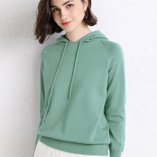Sudadera con Capucha Manga Larga Cachemira Suéter Pullover Suelta Sudadera con Capucha Tejida Suéter para Mujer - Imagen 24 de 29