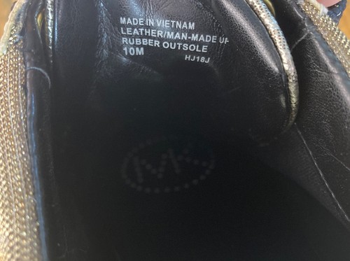 Zapatillas deportivas Michael Kors Billie Trainer para mujer talla 10 negras doradas - Imagen 16 de 16