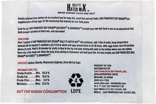 Baby Brine Shrimp Eggs Hatch Mix (3 Packets) Fish Food - San Francisco Bay Brand - Picture 5 of 5