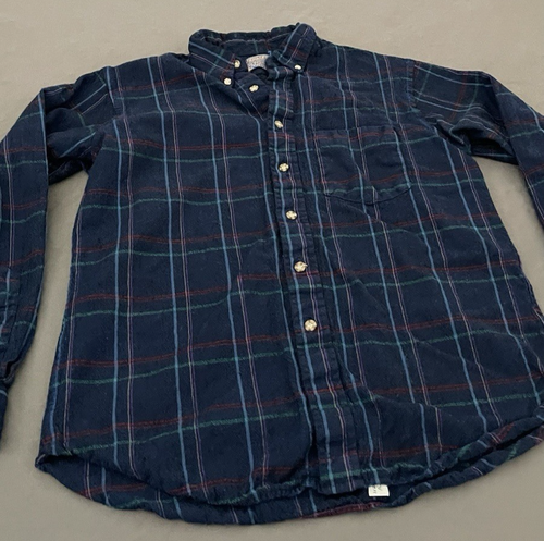 Blusa Pendleton para mujer grande 100 % lana virgen a cuadros azul manga larga abotonada - Imagen 4 de 9