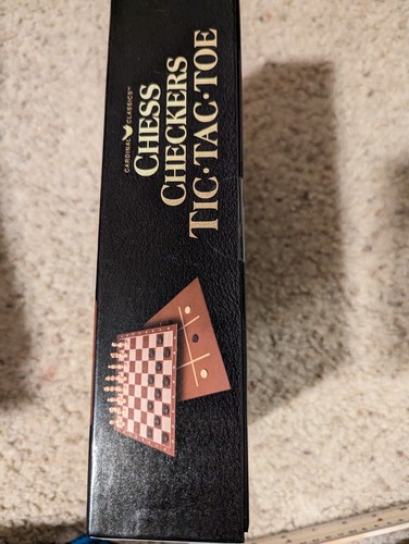 Cardinal Classic Chess Checkers TIC TAC TOE SET Double Sided Gameboard Games - Picture 4 of 7