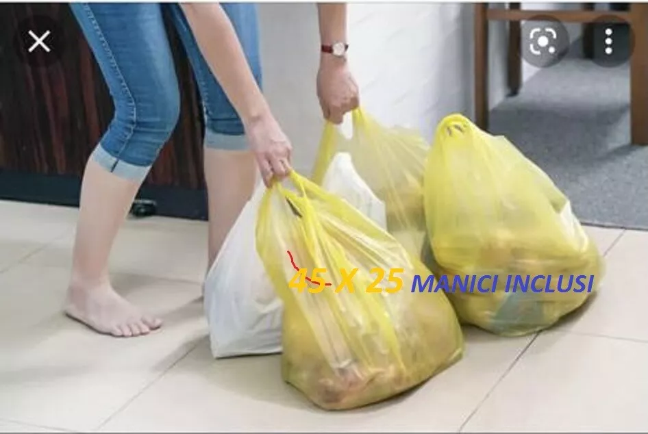 900 PZ SHOPPER BUSTA SACCHETTI SACCHETTO BUSTE PLASTICA PER