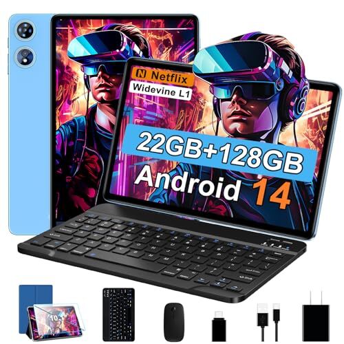 Tablet Android 14 Tablets 10.1 inch with 22GB+128GB/1TB