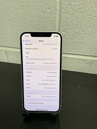 Apple iPhone 12 A2172 64GB White 6.1" Unlocked - Picture 11 of 13