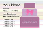 Pastel Stripe Cake Personalised Business Cards