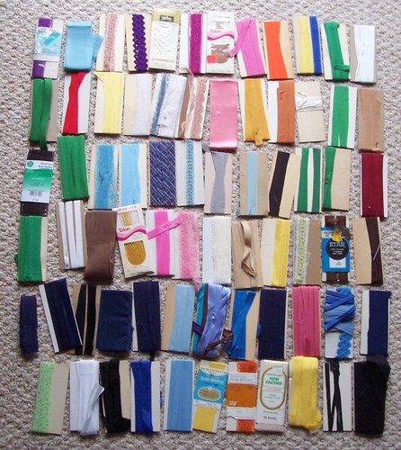 Large Lot Of Vintage Sewing Bias Tape Seam Hem Tape Binding Lace Open Packages