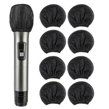 200 Pcs Disposable Microphone Cover Nonwoven Handheld Microphone Windscreen Prot