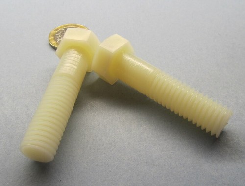 Cap Screw Bolt, Nylon, Natural 1/2"-13 x 2.00" Length, 10 pc - Picture 1 of 12