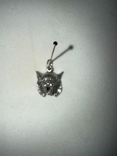 Sterling Silver Vintage Wildcat charm 2.21 grams, .57 in x .33 in - Picture 3 of 3