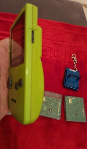 Nintendo GameBoy Color CGB-001 Kiwi Lime Green Console Authentic Tested 4 GAMES - Picture 6 of 10