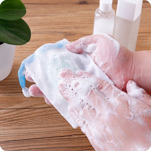 Nylon soap net small drawstring exfoliating mesh soap saver pouch bag sack S;;b - Bild 9 von 12