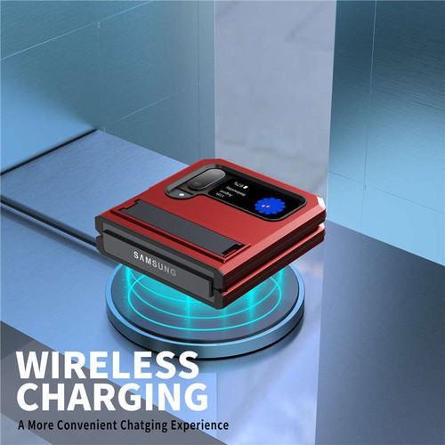 Stoßfeste Hartmetallhülle Ständer Cover für Samsung Galaxy Z Flip3 Flip4 5G Handy - Bild 38 von 57