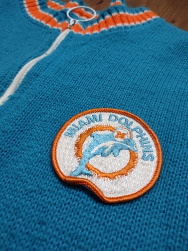 Vintage Miami Dolphins Zip Up Sweater Size Small - Picture 23 of 23