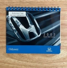 OEM HONDA 2003 ODYSSEY QUICK START GUIDE MANUAL