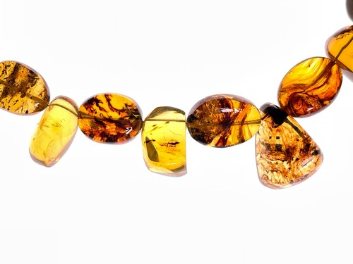 Mexican AMBER Crystal Necklace - Beaded Handmade Jewelry, Healing Stones, 48567 - Picture 4 of 10