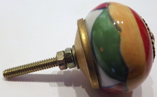 Ceramic Door Knobs Handles Drawer cupboard wardrobe porcelain china pulls brass - Picture 49 of 67