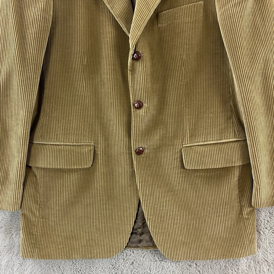 Blazer Chaps Ralph Lauren Vintage Pana Para Hombre 41 Alto Beige Abrigo Deportivo Algodón Foto 3 de 4