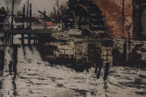 An der alten Mühle Radierung handsigniert Ferdinand Jean LUIGINI (*1870) (GU527) - Bild 7 von 14