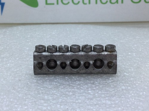 Barra de puesta a tierra sin marca 7 posiciones 4-14 AWG - Imagen 1 de 5