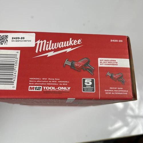 Milwaukee 2420-20 髞らヲサ蟄・12V 譌扈ウ Hackzall 蠕螟埼髪陬ク蟾・蜈キ - 隨ャ 4 蠑/蜈ア 6 蠑