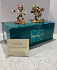 Disney WDCC Toby Tortoise and Max Hare Lorture La Lievre  Figurine COA BOX RARE