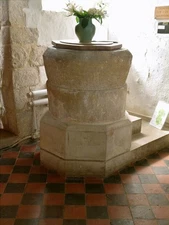 Photo 6x4 Church of St John the Baptist, Hope Bagot The font is a simple  c2016
