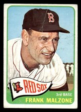 1965 TOPPS FRANK MALZONE 315 FAIR BASEBALL BOSTON RED SOX