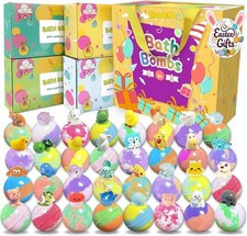Kids Bath Bombs with Surprise Toys Glow in Dark Organic Bubble Bath Gift