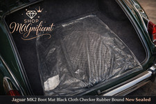 Tappetino Stivali Jaguar MK2 Nero Panno Checker Legato in Gomma Nuovo Sigillato