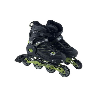 Fila Kinder Skates Wizy Alu Inlineskates Inliner Schwarz/Lime 38-41 EU