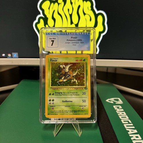 Pokemon Card CGC 7 NM Pinsir Jungle Unlimited 1999 Holo 9/64 - 第 1/2 張圖片