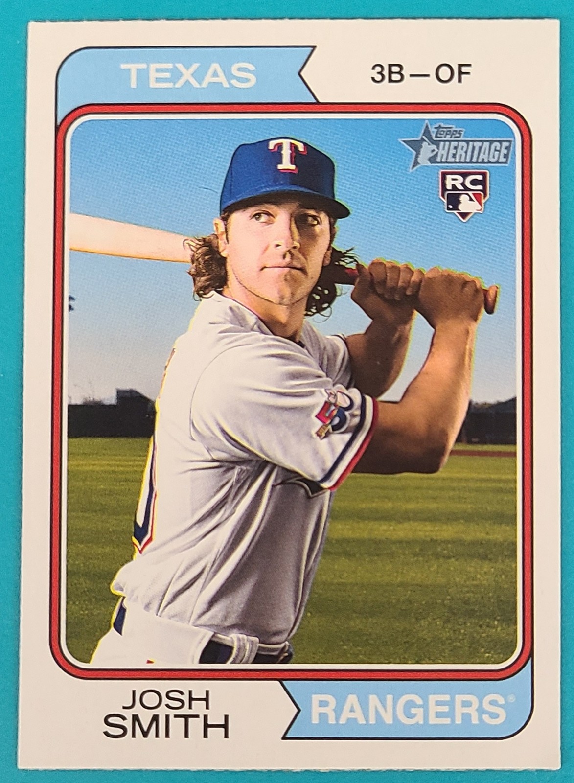 2023 Topps Heritage RC #384 Josh Smith Texas Rangers BASEBALL Card Q7